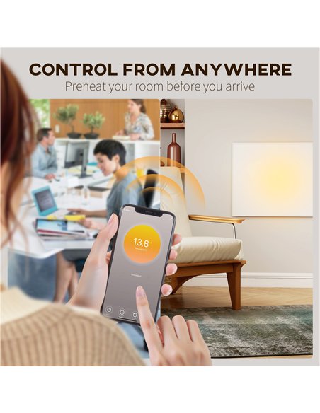 HOMCOM Wifi Smart Electric Heater, Far Infrared, Wall Mounted - 170W - pic 168305 | FastDaddyshop