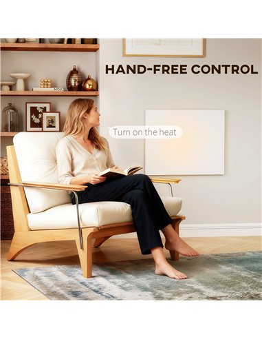 HOMCOM Wifi Smart Electric Heater, Far Infrared, Wall Mounted - 170W