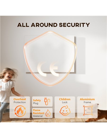 HOMCOM Wifi Smart Electric Heater, Far Infrared, Wall Mounted - 170W - pic 168309 | FastDaddyshop