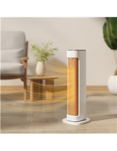 HOMCOM 2000W Ceramic Electric Heater with 3 Heat Settings, Timer - White 2