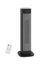 HOMCOM 2000W Ceramic Electric Heater with 3 Heat Settings, Timer - Black