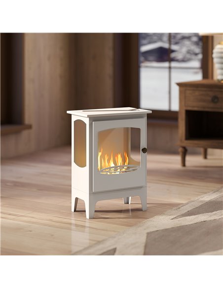 HOMCOM Freestanding Ethanol Fireplace, Steel Bioethanol Fireplace with Stainless Steel Flame Snuffer, 0.9L Tank, 3 Hours Burning - pic 168356 | FastDaddyshop