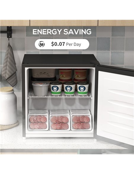 HOMCOM 35L Mini Freezer, -24℃ to -14℃ Temperature - Black - pic 168489 | FastDaddyshop