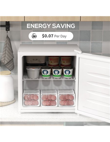HOMCOM 35L Mini Freezer, -24℃ to -14℃ Temperature - White - pic 168516 | FastDaddyshop