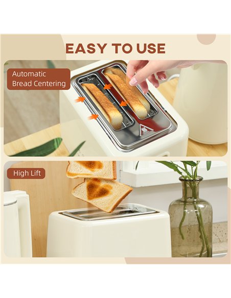 HOMCOM Digital Stainless Steel Kettle and Toaster Set, 1.5L 3000W Fast Boil Kettle, 2 Slice Toaster with 7 Level Browning Contro - pic 168533 | FastDaddyshop