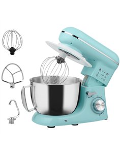 HOMCOM 1300W Kitchen Stand Mixer, with Accessories - Blue