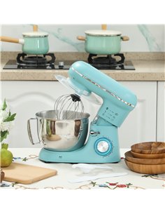 HOMCOM 1300W Kitchen Stand Mixer, with Accessories - Blue 2