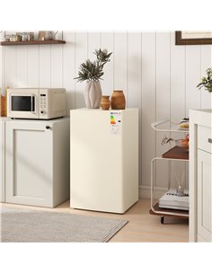 HOMCOM Under Counter Fridge, 91L Small Fridge with Chiller Box, Removable Shelf, Reversible Door, Adjustable Legs, Mini Refriger 2