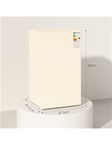 HOMCOM Under Counter Fridge, 91L Small Fridge with Chiller Box, Removable Shelf, Reversible Door, Adjustable Legs, Mini Refriger