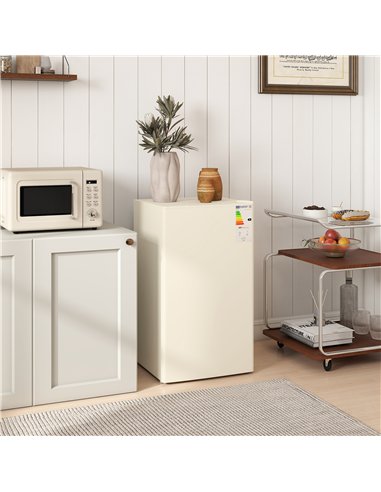 HOMCOM Under Counter Fridge, 91L Small Fridge with Chiller Box, Removable Shelf, Reversible Door, Adjustable Legs, Mini Refriger
