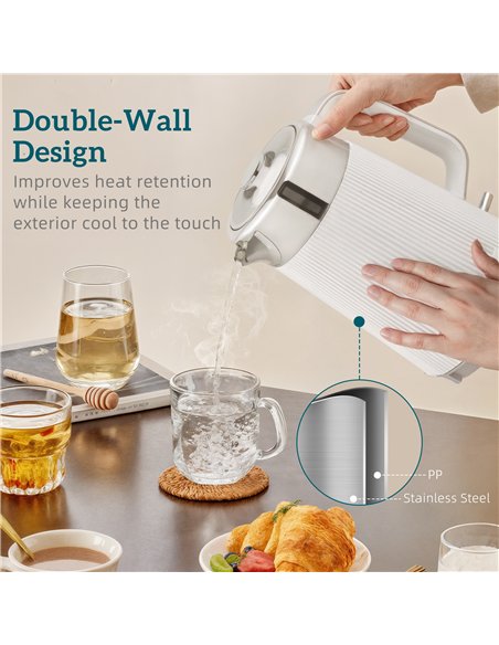 HOMCOM Electric Stainless Steel Kettle and Toaster Set, 3000W 1.7L UK Strix Thermostat Fast Boil Kettle w/ Limescale Filter, Coo - pic 168575 | FastDaddyshop