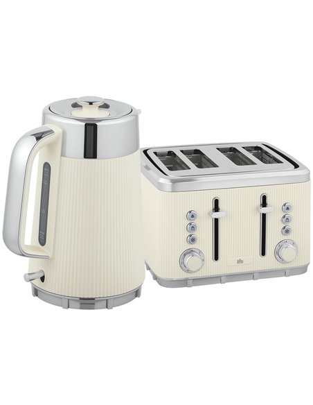 HOMCOM Electric Stainless Steel Kettle and Toaster Set, 3000W 1.7L UK Strix Thermostat Fast Boil Kettle w/ Limescale Filter, Coo - pic 168580 | FastDaddyshop