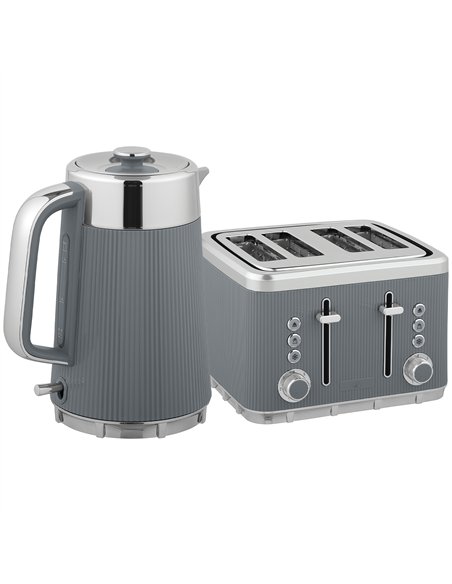 HOMCOM Electric Stainless Steel Kettle and Toaster Set, 3000W 1.7L UK Strix Thermostat Fast Boil Kettle w/ Limescale Filter, Coo - pic 168589 | FastDaddyshop