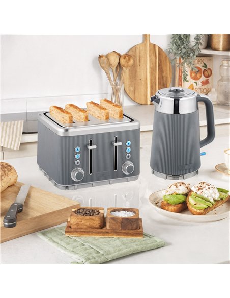 HOMCOM Electric Stainless Steel Kettle and Toaster Set, 3000W 1.7L UK Strix Thermostat Fast Boil Kettle w/ Limescale Filter, Coo - pic 168590 | FastDaddyshop