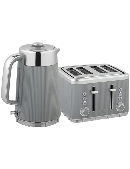 HOMCOM Electric Stainless Steel Kettle and Toaster Set, 3000W 1.7L UK Strix Thermostat Fast Boil Kettle w/ Limescale Filter, Coo - pic 168625 | FastDaddyshop