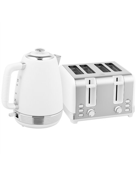 HOMCOM Stainless Steel Kettle and Toaster Set, 1.7L 3000W Rapid Boil Jug Kettle with UK Strix Thermostat, Limescale Filter, 4 Sl - pic 168634 | FastDaddyshop