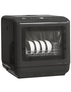 HOMCOM 6L Five-Mode Tabletop Dishwasher - Black