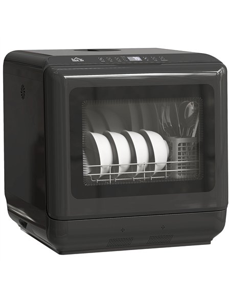 HOMCOM 6L Five-Mode Tabletop Dishwasher - Black - pic 168652 | FastDaddyshop