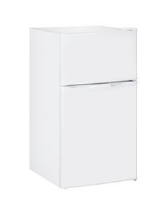HOMCOM 88L Under Counter Fridge Freezer, Small Refrigerator with 5-Setting, 3 Star Freezer Rating, White