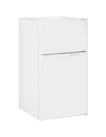 HOMCOM 88L Under Counter Fridge Freezer, Small Refrigerator with 5-Setting, 3 Star Freezer Rating, White - pic 168661 | FastDaddyshop