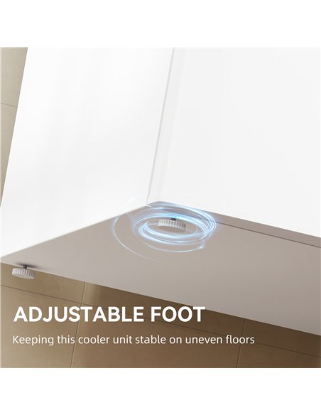 HOMCOM 88L Under Counter Fridge Freezer, Small Refrigerator with 5-Setting, 3 Star Freezer Rating, White - pic 168669 | FastDaddyshop