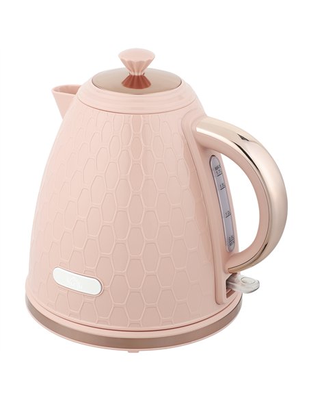 HOMCOM 3kW Rapid Boil Honeycomb Kettle - Light Pink - pic 168760 | FastDaddyshop