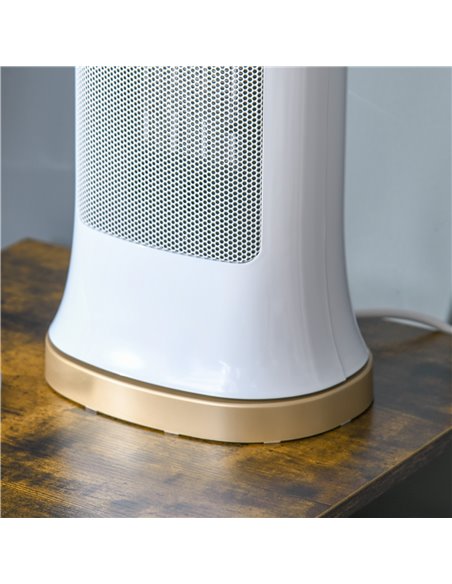 Homcom Ceramic 45° Oscillating Space Heater with Remote, Timer, LED Panel, White - pic 16877 | FastDaddyshop