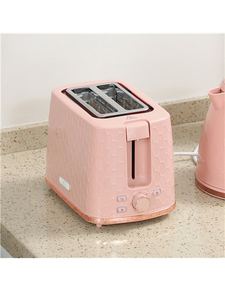 HOMCOM 1.7L 3000W Fast Boil Kettle & 2 Slice Toaster Set, Kettle and Toaster Set with Auto Shut Off, Browning Controls, Light Pi - pic 168777 | FastDaddyshop