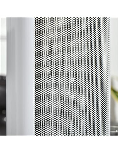 Homcom Ceramic 45° Oscillating Space Heater with Remote, Timer, LED Panel, White