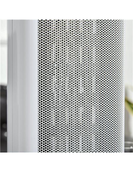 Homcom Ceramic 45° Oscillating Space Heater with Remote, Timer, LED Panel, White - pic 16878 | FastDaddyshop