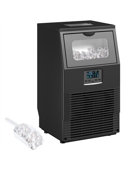 HOMCOM Commercial Ice Maker with 4kg Ice Storage - Black - pic 168805 | FastDaddyshop