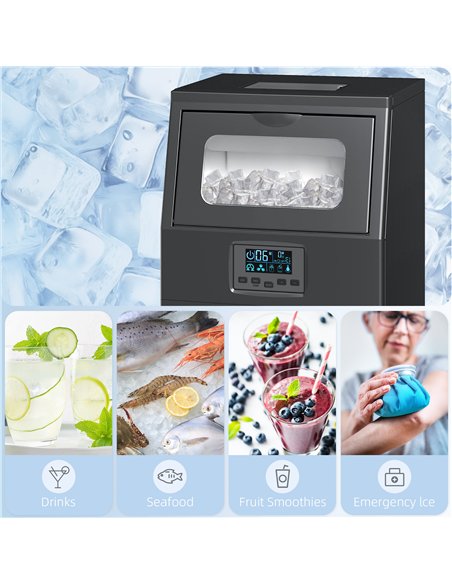 HOMCOM Commercial Ice Maker with 4kg Ice Storage - Black - pic 168812 | FastDaddyshop