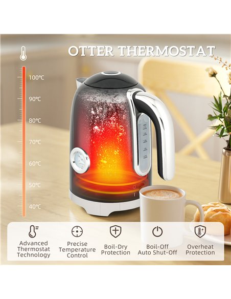 HOMCOM Retro 3000W Kettle and Toaster Set - Black - pic 168836 | FastDaddyshop