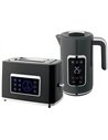 HOMCOM Touch Screen Kettle and Toaster Set - Grey