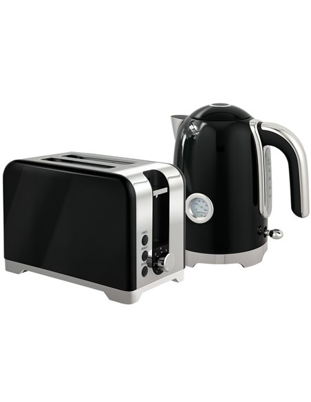 HOMCOM Retro Toaster and Kettle Set - Black - pic 168877 | FastDaddyshop