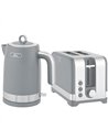 HOMCOM Sleek Textured Kettle and Toaster Set - Grey