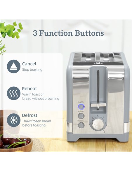 HOMCOM Sleek Textured Kettle and Toaster Set - Grey - pic 168901 | FastDaddyshop