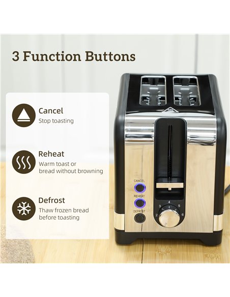 HOMCOM Sleek Textured Kettle and Toaster Set - Black - pic 168919 | FastDaddyshop