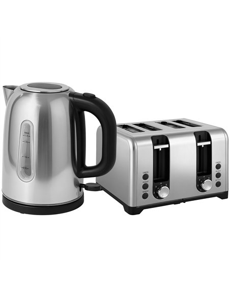 HOMCOM Kettle and Toaster Set, 1.7L 3000W Rapid Boil Jug Kettle with Otter Thermostat, Limescale Filter, 4 Slice Toaster with 7  - pic 168922 | FastDaddyshop