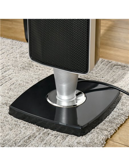 Homcom Ceramic Tower Heater Oscillating Space Heater with Remote, Timer, Tip-Over, Overheat Protection, Black - pic 16893 | FastDaddyshop