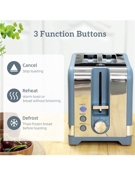 HOMCOM Sleek Textured Kettle and Toaster Set - Blue - pic 168937 | FastDaddyshop