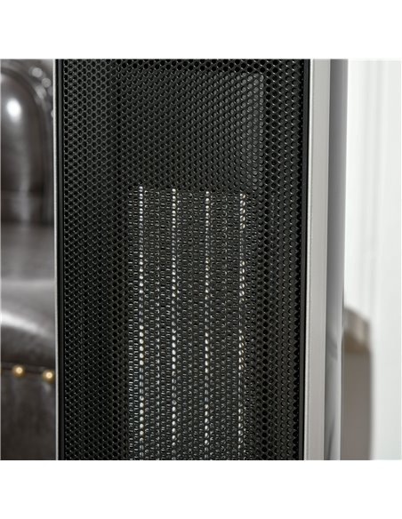 Homcom Ceramic Tower Heater Oscillating Space Heater with Remote, Timer, Tip-Over, Overheat Protection, Black - pic 16894 | FastDaddyshop