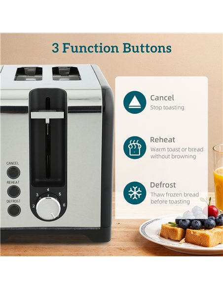 HOMCOM Simple Polished Toaster and Kettle Set - Black - pic 168974 | FastDaddyshop