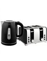 HOMCOM Kettle and Toaster Set, 1.7L 3000W Rapid Boil Jug Kettle with Otter Thermostat, Limescale Filter, 4 Slice Toaster with 7 
