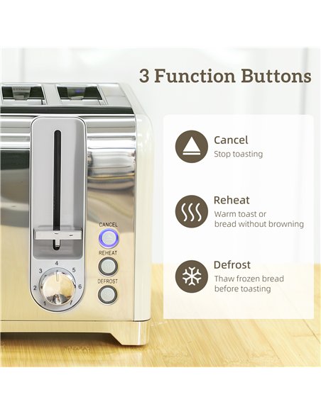 HOMCOM Retro 3000W Kettle and Toaster Set - Grey - pic 169009 | FastDaddyshop