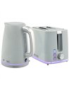 HOMCOM Modern Kettle and Toaster Set - Grey