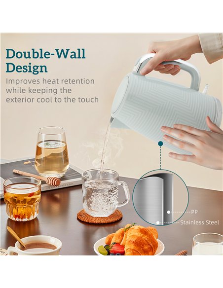 HOMCOM Modern Kettle and Toaster Set - Grey - pic 169016 | FastDaddyshop