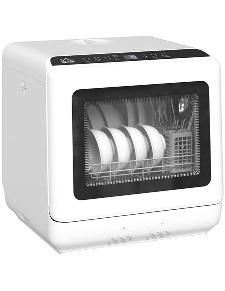 HOMCOM 6L Five-Mode Tabletop Dishwasher - White - pic 169035 | FastDaddyshop