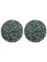 HOMCOM Set of Two Artificial Boxwood Balls Plants - Purple