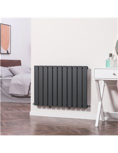 Homcom 830 x 600 mm Single Panel Radiator, Water-filled Heater, Grey 2